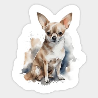 Chihuahua Watercolor Style Sticker